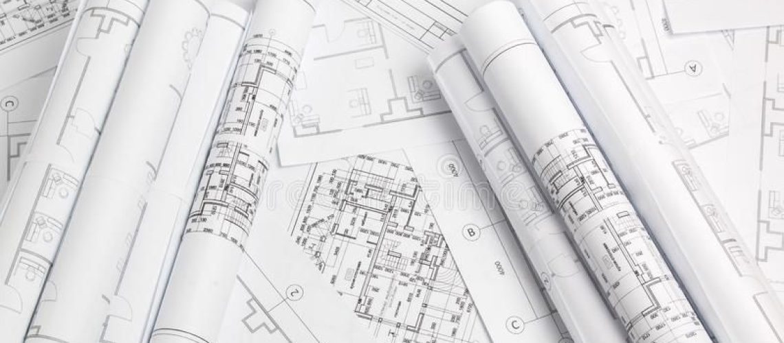 Paper Architectural Drawings And Blueprint_ Engineering Blueprint Stock Image - Image of sketch, house_ 139752687